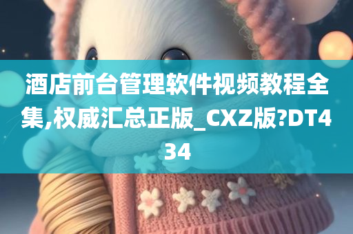 酒店前台管理软件视频教程全集,权威汇总正版_CXZ版?DT434