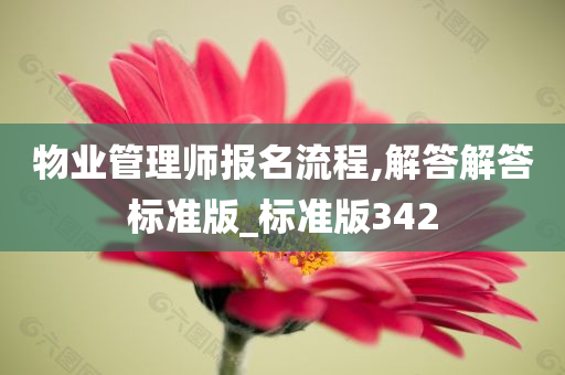 物业管理师报名流程,解答解答标准版_标准版342