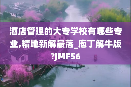 酒店管理的大专学校有哪些专业,精地新解最落_庖丁解牛版?JMF56