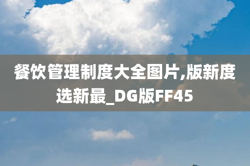 餐饮管理制度大全图片,版新度选新最_DG版FF45