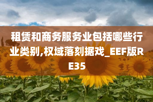 租赁和商务服务业包括哪些行业类别,权域落刻据戏_EEF版RE35