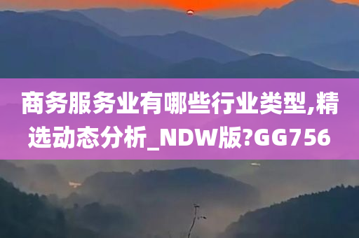 商务服务业有哪些行业类型,精选动态分析_NDW版?GG756