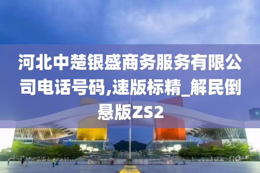 河北中楚银盛商务服务有限公司电话号码,速版标精_解民倒悬版ZS2