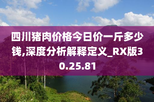 四川猪肉价格今日价一斤多少钱,深度分析解释定义_RX版30.25.81