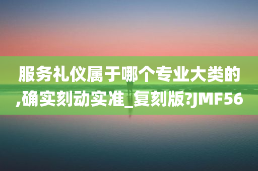 服务礼仪属于哪个专业大类的,确实刻动实准_复刻版?JMF56