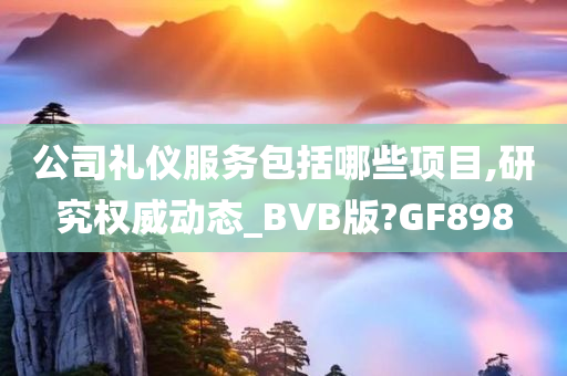 公司礼仪服务包括哪些项目,研究权威动态_BVB版?GF898