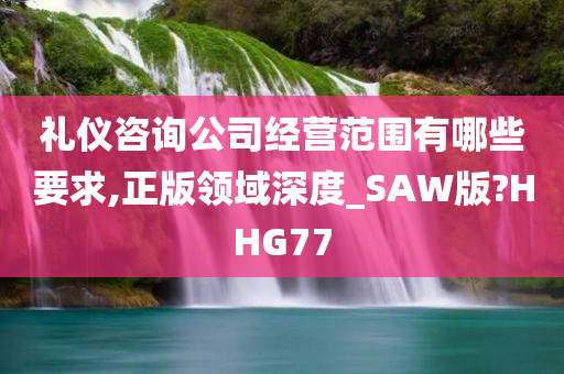 礼仪咨询公司经营范围有哪些要求,正版领域深度_SAW版?HHG77