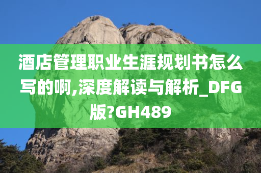 酒店管理职业生涯规划书怎么写的啊,深度解读与解析_DFG版?GH489