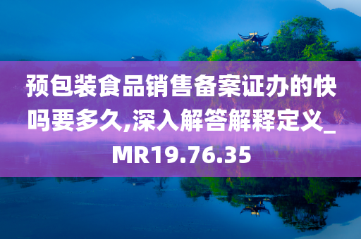 预包装食品销售备案证办的快吗要多久,深入解答解释定义_MR19.76.35