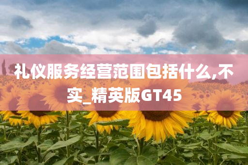 礼仪服务经营范围包括什么,不实_精英版GT45