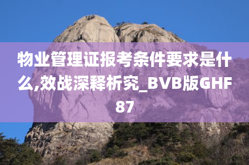 物业管理证报考条件要求是什么,效战深释析究_BVB版GHF87