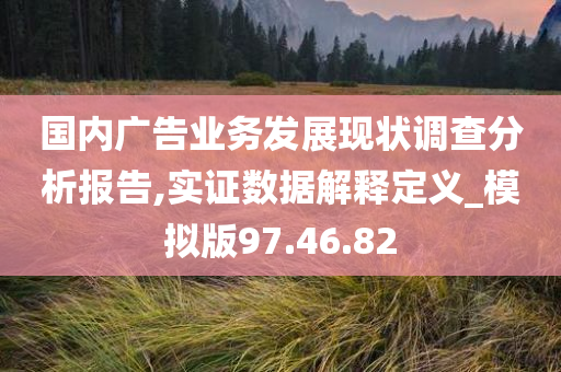 国内广告业务发展现状调查分析报告,实证数据解释定义_模拟版97.46.82