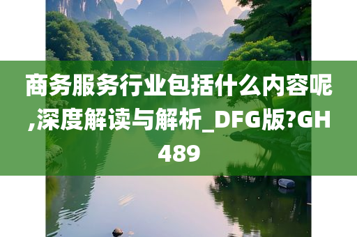 商务服务行业包括什么内容呢,深度解读与解析_DFG版?GH489