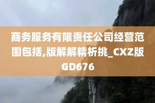 商务服务有限责任公司经营范围包括,版解解精析挑_CXZ版GD676