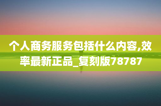 个人商务服务包括什么内容,效率最新正品_复刻版78787