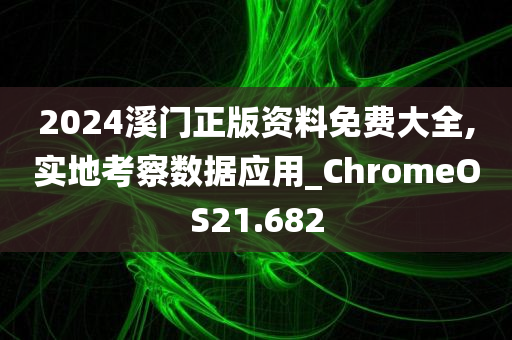 2024溪门正版资料免费大全,实地考察数据应用_ChromeOS21.682