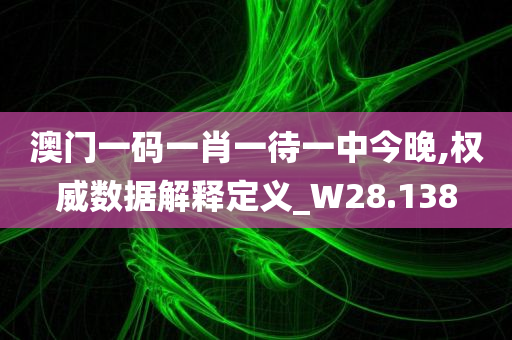 澳门一码一肖一待一中今晚,权威数据解释定义_W28.138