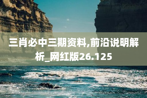 三肖必中三期资料,前沿说明解析_网红版26.125