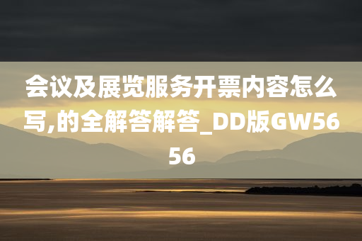 会议及展览服务开票内容怎么写,的全解答解答_DD版GW5656