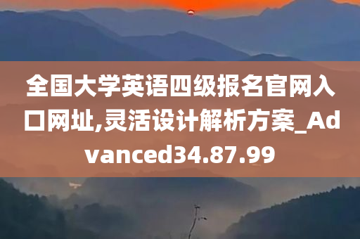 全国大学英语四级报名官网入口网址,灵活设计解析方案_Advanced34.87.99