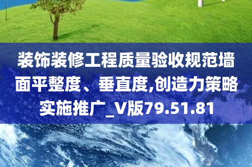 装饰装修工程质量验收规范墙面平整度、垂直度,创造力策略实施推广_V版79.51.81