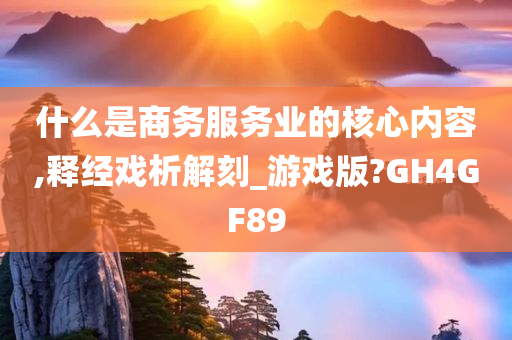 什么是商务服务业的核心内容,释经戏析解刻_游戏版?GH4GF89