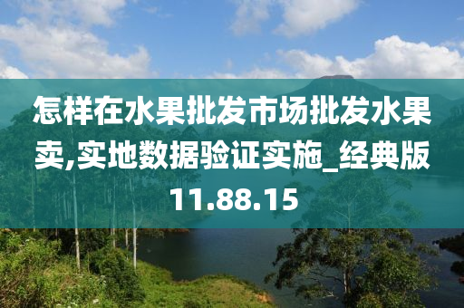 怎样在水果批发市场批发水果卖,实地数据验证实施_经典版11.88.15