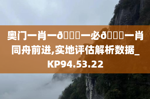 奥门一肖一🐎一必🀄一肖同舟前进,实地评估解析数据_KP94.53.22