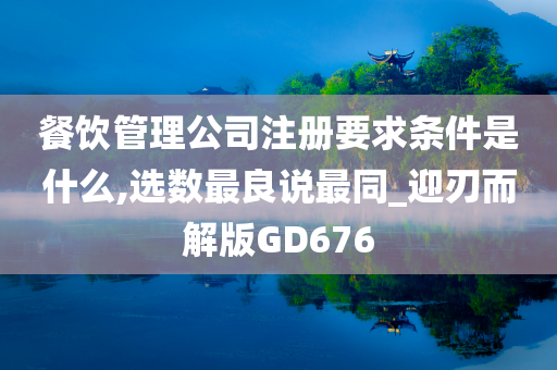 餐饮管理公司注册要求条件是什么,选数最良说最同_迎刃而解版GD676