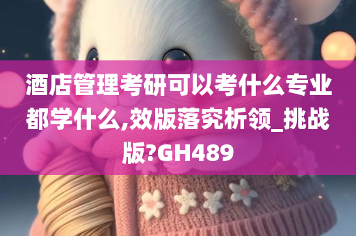 酒店管理考研可以考什么专业都学什么,效版落究析领_挑战版?GH489