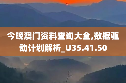 今晚澳门资料查询大全,数据驱动计划解析_U35.41.50