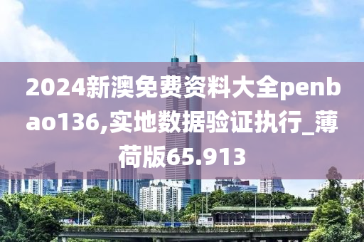 2024新澳免费资料大全penbao136,实地数据验证执行_薄荷版65.913