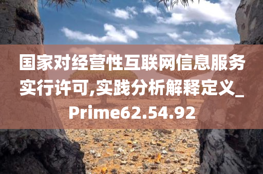 国家对经营性互联网信息服务实行许可,实践分析解释定义_Prime62.54.92