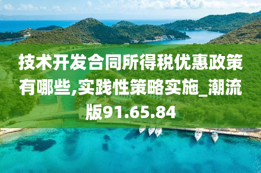 技术开发合同所得税优惠政策有哪些,实践性策略实施_潮流版91.65.84