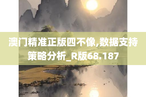 澳门精准正版四不像,数据支持策略分析_R版68.187