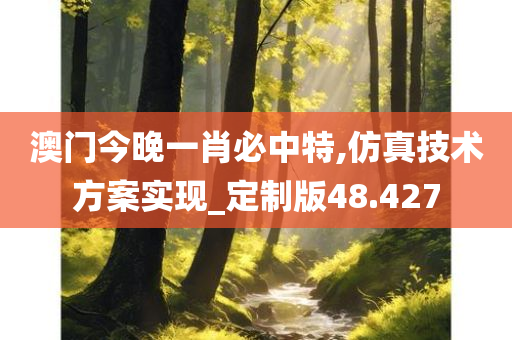 澳门今晚一肖必中特,仿真技术方案实现_定制版48.427