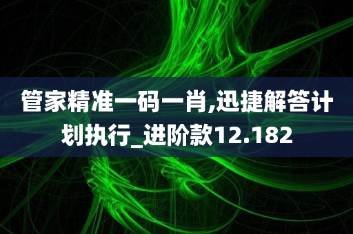 管家精准一码一肖,迅捷解答计划执行_进阶款12.182