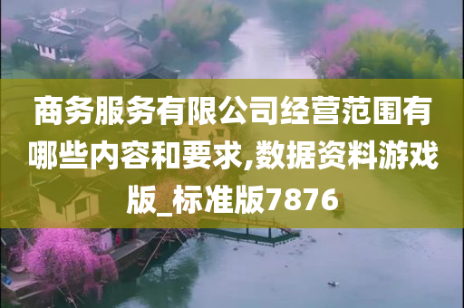 商务服务有限公司经营范围有哪些内容和要求,数据资料游戏版_标准版7876