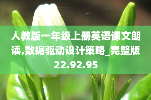 人教版一年级上册英语课文朗读,数据驱动设计策略_完整版22.92.95