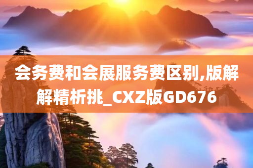 会务费和会展服务费区别,版解解精析挑_CXZ版GD676