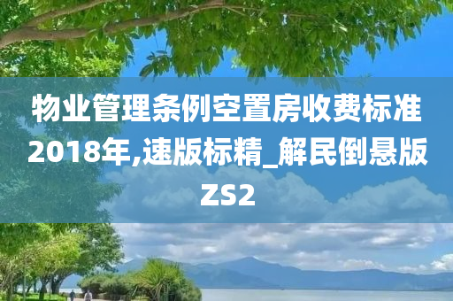 物业管理条例空置房收费标准2018年,速版标精_解民倒悬版ZS2