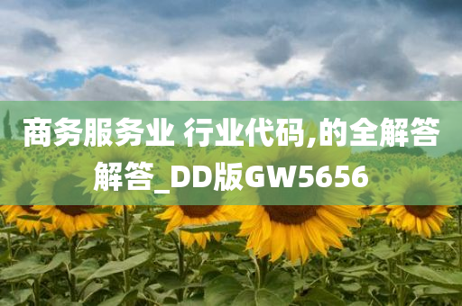 商务服务业 行业代码,的全解答解答_DD版GW5656