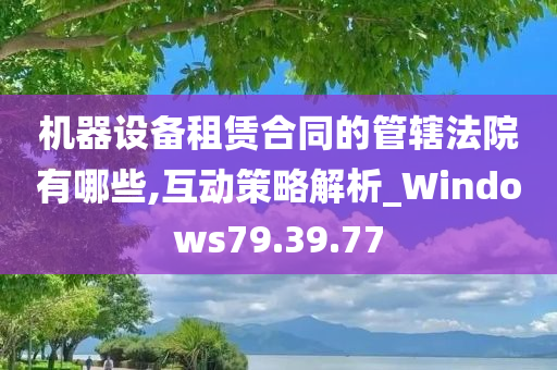 机器设备租赁合同的管辖法院有哪些,互动策略解析_Windows79.39.77