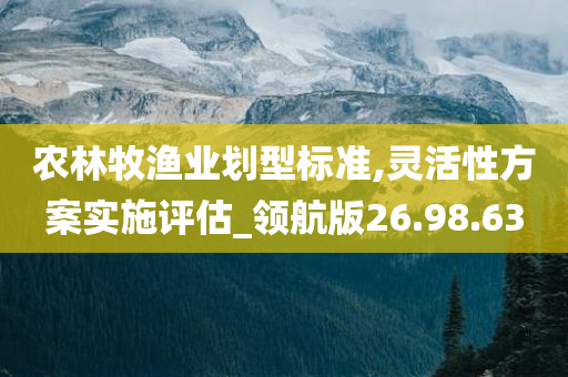 农林牧渔业划型标准,灵活性方案实施评估_领航版26.98.63