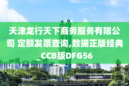 天津龙行天下商务服务有限公司 定额发票查询,数据正版经典_CCB版DFG56