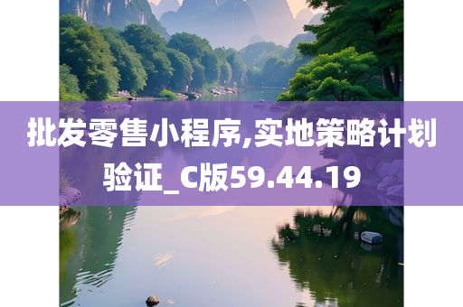 批发零售小程序,实地策略计划验证_C版59.44.19