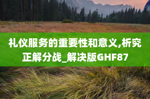 礼仪服务的重要性和意义,析究正解分战_解决版GHF87