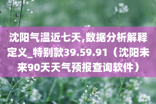 沈阳气温近七天,数据分析解释定义_特别款39.59.91（沈阳未来90天天气预报查询软件）