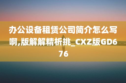 办公设备租赁公司简介怎么写啊,版解解精析挑_CXZ版GD676