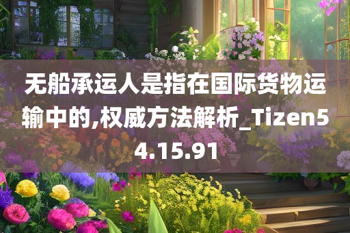 无船承运人是指在国际货物运输中的,权威方法解析_Tizen54.15.91